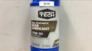 Walmart Super Tech Full Synthetic Gear Oil 75W90  One Year Update [upl. by Hotze398]