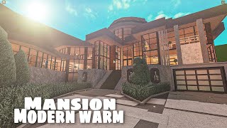 Bloxburg Mansion Warm House No Large Plot  House Build [upl. by Oletta545]