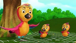 The Clever Birds Story  Bengali Cartoon Stories for Kids  Infobells [upl. by Aerehs921]