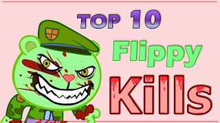 Top 10 FLIPPY KILLS From Happy Tree Friends [upl. by Isewk]