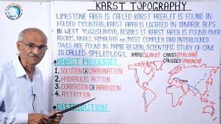 Karst Topography  Process amp Landforms  Part 48  By SS Ojha Sir [upl. by Eelanej]