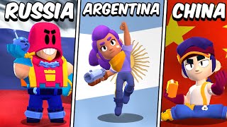 ALL BRAWLERS NATIONALITIES in Brawl Stars [upl. by Alleyne903]