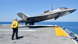 US F35 Showing Its Insane Capability During Vertical TakeOff [upl. by Anesusa558]