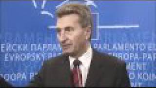 Gunther Oettinger Press Point after EU Hearings [upl. by Rennug]