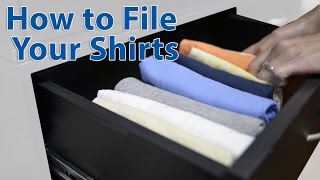 The BEST Way to Fold Shirts Closet Organizing 101 [upl. by Litt]