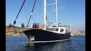 22 m Steel Hull MotorSailer CE Ocean Class  For Sale from First Owner Interior video Tour [upl. by Hermia665]