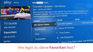 Sky Service Tutorial  Favoritenliste anpassen [upl. by Needan]