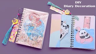 How to decorate DIARY  NOTEBOOK  DIY  NOTEBOOK DECORATION IDEAS  DIARY COVER DESIGN [upl. by Annuahs]