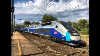 High speed Train  TGV Eurostar AVE OUIGO in France [upl. by Joanie]