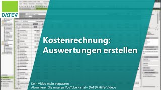 Kostenrechnung Auswertungen erstellen [upl. by Ahsiniuq]