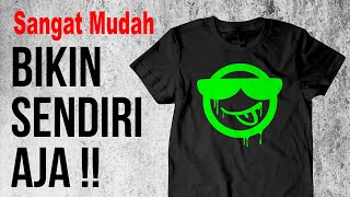 CARA SABLON KAOS SENDIRI TANPA ALAT SABLON [upl. by Amick124]