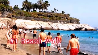 1 Beach walk today Del Duque Tenerife Spain 4K [upl. by Urbano]