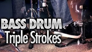 Bass Drum Triple Strokes  Drum Lesson DRUMEO [upl. by Downe]