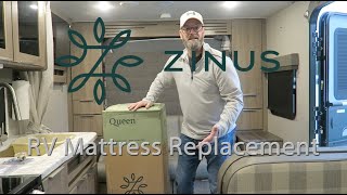 RV Mattress Replacement  Zinus 8 Inch GelInfused Green Tea Memory Foam Mattress [upl. by Lash]