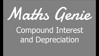 Compound Interest and Depreciation [upl. by Llecrup]