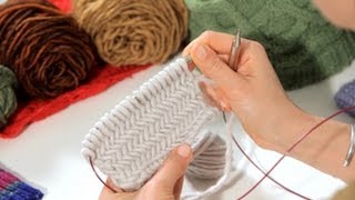 How to Do a Herringbone Stitch  Knitting [upl. by Suryt]