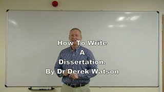 How To Write A Dissertation at Undergraduate or Masters Level [upl. by Pembrook]