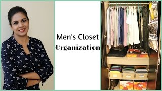 Mens Closet Organization  How To Organize Mens Clothes [upl. by Nnairb]