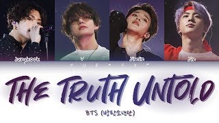 BTS 방탄 소년단  The Truth Untold 전하지 못한 진심 feat Steve Aoki Color Coded Lyrics EngRomHan가사 [upl. by Conner708]