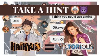 Haikyuu x VICTORIOUS Take A Hint Lyric Prank — Haikyuu texts [upl. by Gnal]