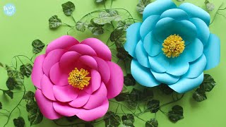 Como hacer flores de papel 🌸 Gigantes medianas o pequeñas SUPERTIPS y MOLDES  Partypop DIY🎉 [upl. by Oalsinatse125]