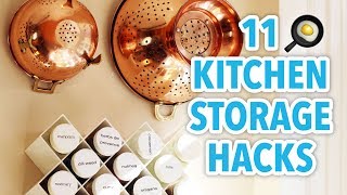 11 Kitchen Storage Hacks  HGTV Handmade [upl. by Aicillyhp]