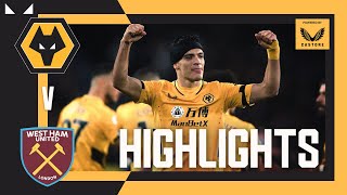 JIMENEZ BURSTS WEST HAMS BUBBLE  Wolves 10 West Ham  Highlights [upl. by Sergu]