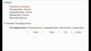 Throughput Time Manufacturing Cycle Efficiency Accounting [upl. by Ydarg]