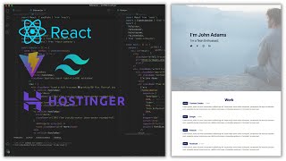 Build and Deploy a Custom React Portfolio  Vitejs amp Tailwind CSS [upl. by Sibella]