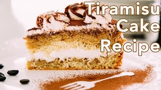 How To Make Easy Tiramisu Cake Recipe  Natashas Kitchen [upl. by Hgieliak]