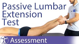 Passive Lumbar Extension Test PLET  Lumbar Instability [upl. by Nolyarg]