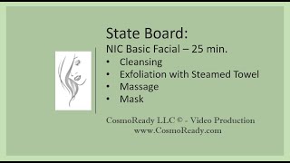 State Board  2021 Basic Facial Procedure [upl. by Noami824]