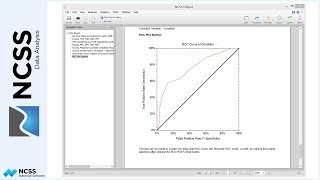 ROC Curves and Cutoff Analysis in NCSS [upl. by Hesler489]