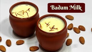 Badam Milk Recipe  Almond Milk  Badam Milkshake  KabitasKitchen [upl. by Sabrina]