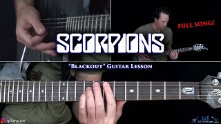 Scorpions  Blackout Guitar Lesson [upl. by Nisotawulo]