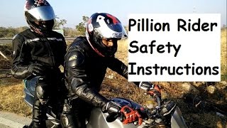 Pillion Rider Safety Instructions for Fast Motorcycles [upl. by Fransen887]