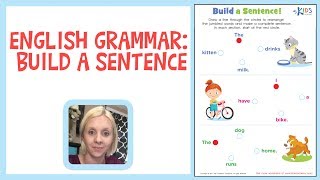 Sentence Building  English Grammar for 1st Grade  Kids Academy [upl. by Annadiane]