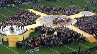 Halftime show Super Bowl 50 Coldplay Bruno Mars and Beyonce [upl. by Brandwein951]