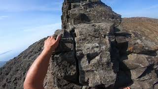 The Inaccessible pinnacle in pinn east ridge  Cuillin Skye Soloed GoPro POV [upl. by Piotr]