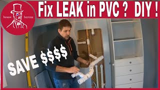 How to Fix a Leak in Pvc Pipe  PVC repair coupling [upl. by Ilram]