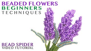 Beaded Flowers Beginners Techniques [upl. by Sabino867]