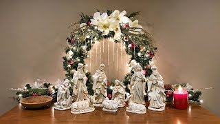 Magnolia Nativity Christmas Display  Christmas Decorating Idea  How To [upl. by Dominica873]