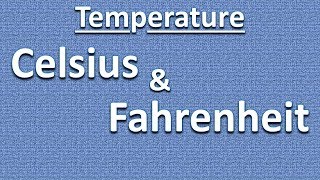 Temperature Conversion Celsius and Fahrenheit [upl. by Trellas542]