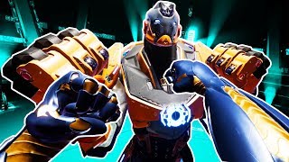 Giant Robot Boxing in VR  Mecha Rushdown Gameplay  VR Oculus Rift [upl. by Ahseki553]