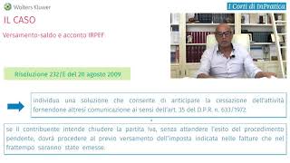 VERSAMENTO SALDO E ACCONTO IRPEF – IL CASO [upl. by Drannek627]