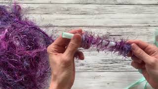 How to Make a One Straw Eyelash Yarn Lei [upl. by Atiuqa]