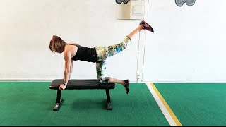 How to Do the Glute Bridge March  Abs Workout [upl. by Neyut]