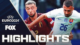 Belgium vs Slovakia Highlights  UEFA Euro 2024 [upl. by Pirali]