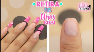 CÓMO RETIRAR UÑAS ACRÍLICAS DESDE CASA  RÁPIDO [upl. by Liva]