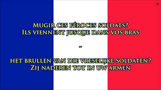 Volkslied van Frankrijk FRNL Tekst  Anthem of France Dutch [upl. by Horbal]